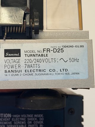 Set Hi-Fi Sansui A-5 + FR-D25