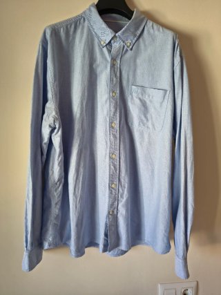 Camisa Cortefiel Oxford Azul Hombre