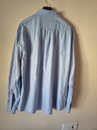 Camisa Cortefiel Oxford Azul Hombre