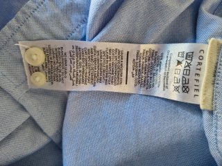 Camisa Cortefiel Oxford Azul Hombre
