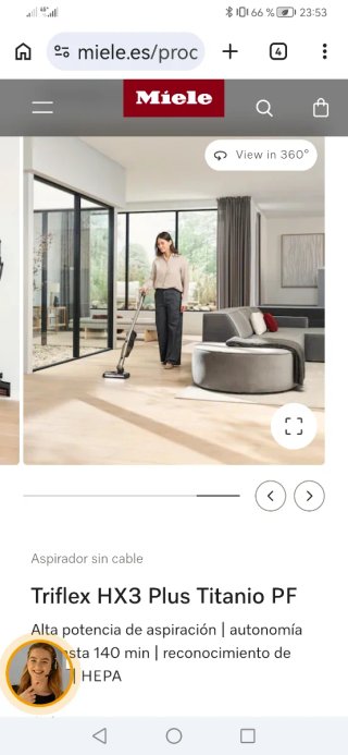 Aspiradora Miele Triflex HX3 Titanio