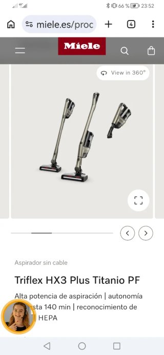 Aspiradora Miele Triflex HX3 Titanio