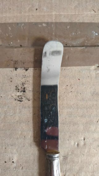 Coltello Manico Argento Lama Metallo