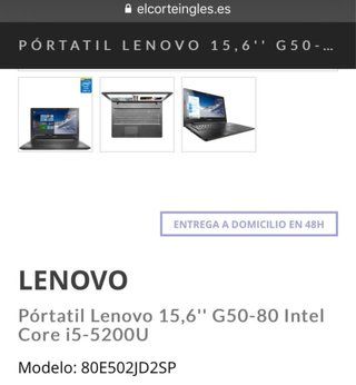 Portátil Lenovo Negro Casi Sin Uso