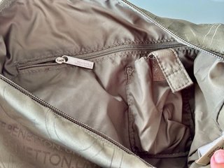 Bolso Benetton hobo verde caqui