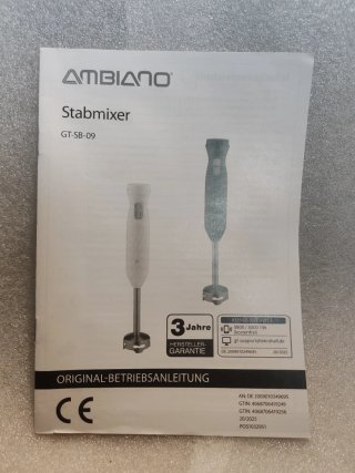 Frullatore ad immersione Ambiano 800W
