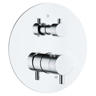 Grifo ducha empotrado 3 vías Tecom Round Ø35 mm