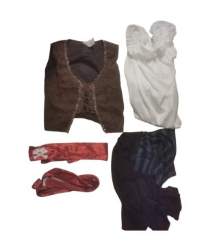 Vestito da pirata bambina Corsaro nero carnevale