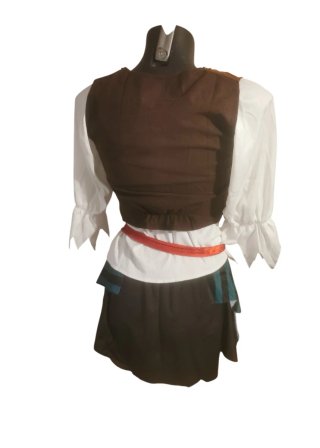 Vestito da pirata bambina Corsaro nero carnevale