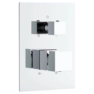 Grifo ducha empotrado Tecom Square 3 vías cromo