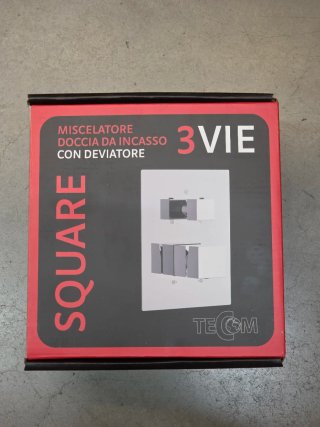 Grifo ducha empotrado Tecom Square 3 vías cromo