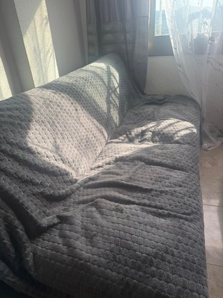 Sofá Cama Gris Fleece