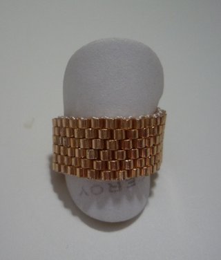 Anillo Miyuki Dorado 13 Diam