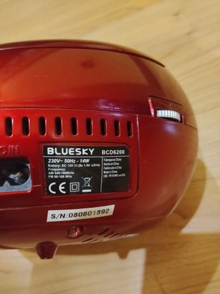 Radio CD/MP3 Bluesky BCD6200 Roja