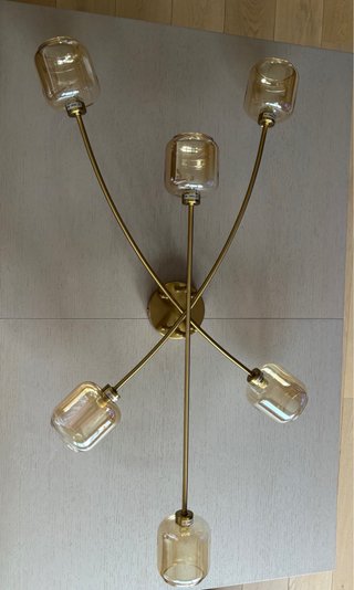 Lámpara de techo LED dorada