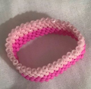 Anillo Miyuki Rosa y Fucsia Talla 19