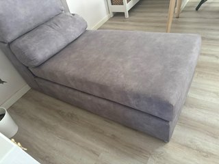 Sofá Diván Gris Alta Densidad