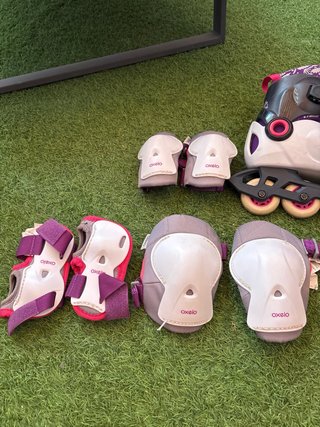 Patines en línea para niña morado 30
