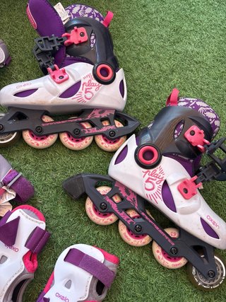 Patines en línea para niña morado 30