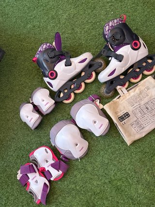 Patines en línea para niña morado 30