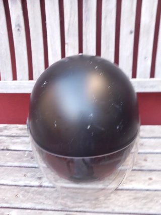 Casco Jet Marrón y Negro