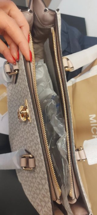 Borsa Michael Kors Beige Logo