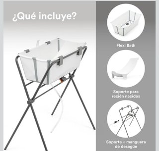 Bañera Stokke para bebé con cuchara
