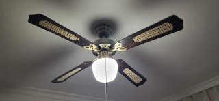 2 Ventiladores de Techo Madera y Ratán