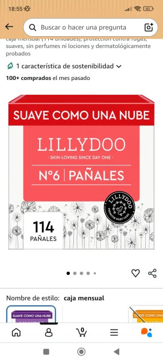 Pañales Lillidoo Talla 6 +13kg (114 unidades)