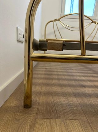 Llit metàl·lic estil vintage amb somier inclòs