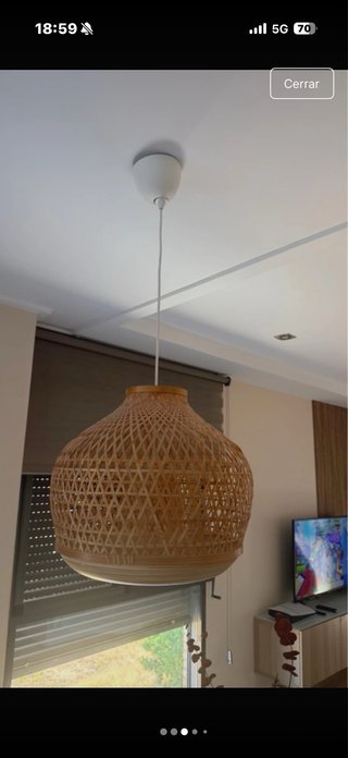 Lámpara de techo de mimbre Ikea