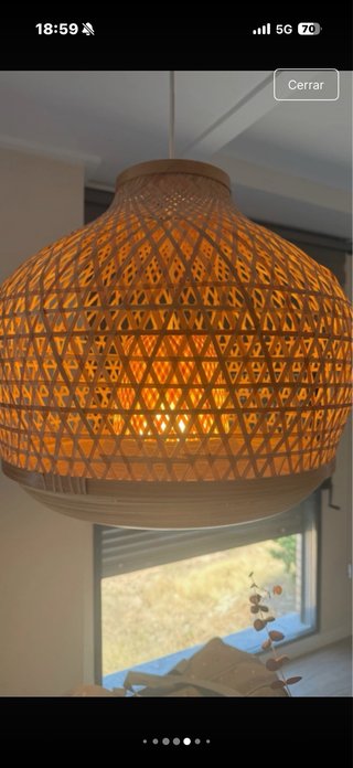 Lámpara de techo de mimbre Ikea
