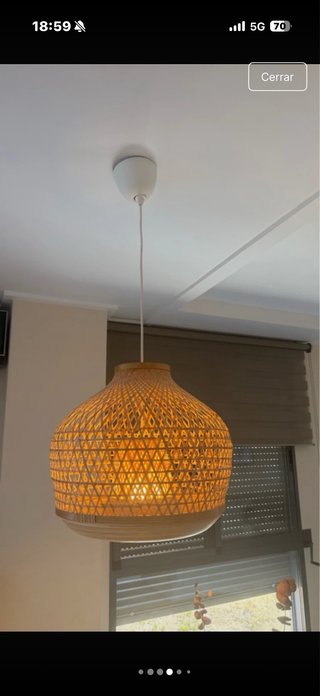 Lámpara de techo de mimbre Ikea