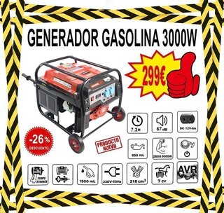 GENERADORES GASOLINA 1000W a 6500W
