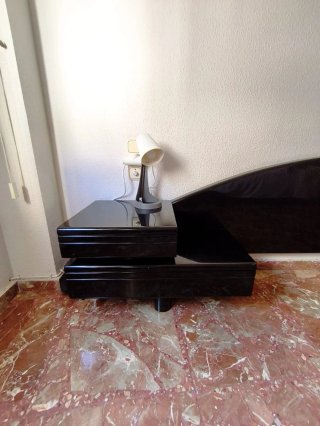 Mobiliario habitación matrimonio negro