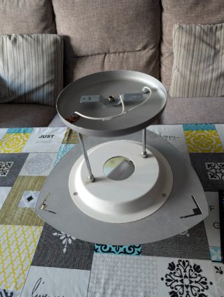 Lámpara de techo moderna plateada