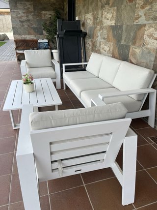 Conjunto Muebles Jardín Sofá y Sillones