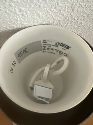 Lámpara de techo IKEA esfera blanca