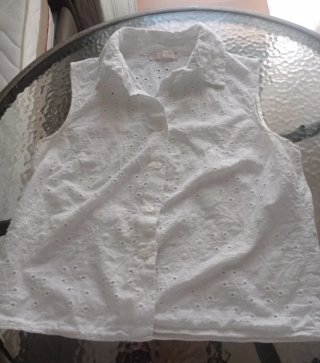 Camicia donna bianca smanicata