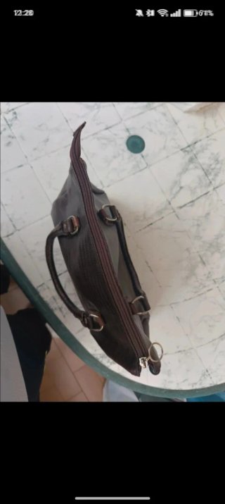 Borsa in pelle marrone