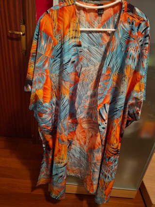Kimono estampado tropical talla XL