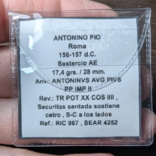 Sestercio Antonino Pío 156-157 d.C.