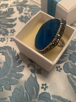 Anillo Luxenter Acero Azul grande