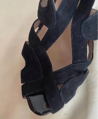 Sandalias Zara Tacón Plataforma Negras