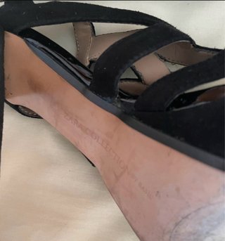 Sandalias Zara Tacón Plataforma Negras