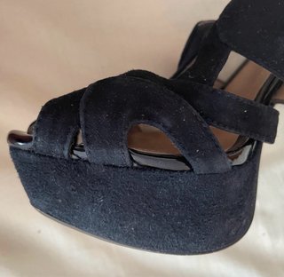 Sandalias Zara Tacón Plataforma Negras