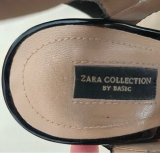 Sandalias Zara Tacón Plataforma Negras