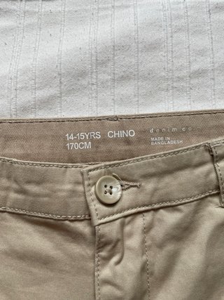 Pantalón chino corto 14-15 años