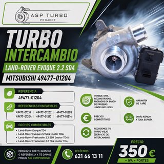 TURBO INTERCAMBIO MITSUBISHI 49477-01204
