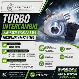 TURBO INTERCAMBIO MITSUBISHI 49477-01204